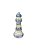 Enfeite Farol Azul Pátina 25 cm Decoração Náutica de Mesa - Imagem 2