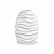 Vaso Ondas Decorativo Branco Grande em Cerâmica - Imagem 2