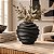 Vaso Ondas Decorativo Preto Médio em Cerâmica - Imagem 1
