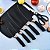 Kit Completo Jogo Utensílios de Cozinha Preto Luxo 19 Peças Com Tábua em Silicone Espátula Faca Tesoura - Imagem 3
