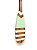 Remo Decorativo Verde Claro Listras 55 cm Decoração de Parede em madeira Decoração para Casa de Praia - Imagem 4