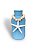 Vaso Decorativo Garrafa Azul Claro com Colar de Estrela - Imagem 2