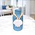 Vaso Decorativo Garrafa Azul Claro com Colar de Concha - Imagem 1