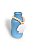Vaso Decorativo Garrafa Azul Claro com Colar de Concha - Imagem 3