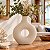 Vaso Boho Vazado Decorativo Off-White Grande em Cerâmica - Imagem 1