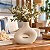 Vaso Boho Vazado Decorativo Off-white Médio em Cerâmica - Imagem 1