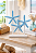 Enfeite Decorativo Pedestal Trio de Estrelas Azul em Resina - Imagem 1