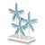 Enfeite Decorativo Pedestal Trio de Estrelas Azul em Resina - Imagem 3