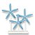 Enfeite Decorativo Pedestal Trio de Estrelas Azul em Resina - Imagem 2