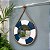 Espelho Bóia em Madeira Azul Marinho com Corda Grande Decoração Náutica Praia - Imagem 1