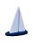 Kit 2 Veleiros Azul Claro e Azul Escuro Decoração Enfeite Barquinhos Náutico - Imagem 6