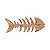 Quadro Decorativo Espinha de Peixe Marrom 100 x 40 cm Decoração de Praia em madeira - Imagem 2