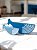 Enfeite Baleias Decorativas de Mesa 2 Peças Azul Claro e Azul Marinho em Madeira - Imagem 1