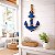 Enfeite Âncora Azul 45 cm com corda Decoração Náutica Praia - Imagem 1