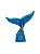 Enfeite Cauda de Baleia Azul Marinho 18 cm Decoração Náutica de Mesa - Imagem 2