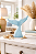 Enfeite Cauda de Baleia Azul Pastel 18 cm Decoração Náutica de Mesa - Imagem 1