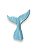 Enfeite Cauda de Baleia Azul Pastel 18 cm Decoração Náutica de Mesa - Imagem 4