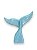 Enfeite Cauda de Baleia Azul Pastel 18 cm Decoração Náutica de Mesa - Imagem 2