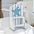 Porta Papel Higiênico Branco com Estrela Azul Pastel Decoração Náutica - Imagem 1