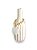 Vaso Decorativo Garrafa Riscada Off-White com Colar de Concha - Imagem 5
