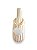 Vaso Decorativo Garrafa Riscada Off-White com Colar de Concha - Imagem 2