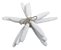 Trio de Estrelas Brancas Decorativas De Mesa em Resina 16 Cm - Imagem 1