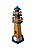 Farol Decorativo Azul Marinho em Madeira Enfeite Casa de Praia - Imagem 5