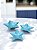Kit 3 Petisqueiras Estrelas do Mar Azul Claro em Cerâmica - Imagem 1