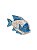 Enfeite Peixe de Mesa Azul Escuro Grande Decoração Náutica - Imagem 2