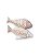 Enfeite Casal de Peixes Branco e Rosa em Resina 24x16x8 - Imagem 2