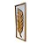 Kit 3 Quadros com Linho Folhas 100x35cm Decoração de Parede - Imagem 3