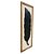 Quadro Folha Preto com Linho 100x35cm Decoração de parede - Imagem 5