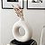 Conjunto com Três Vasos Decorativos Redondos Boho em Cerâmica Off-White - Imagem 4