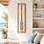 Quadro em Linho com Remo Azul Claro, Azul Escuro e Branco em Madeira 140x35 - Imagem 1