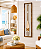 Quadro em Linho com Remo Bege, Marrom e Branco em Madeira 140x35 - Imagem 1
