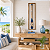 Quadro em Linho com Remo Azul e Branco em Madeira 140x35 - Imagem 3