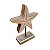 Enfeite Pedestal Estrela Branca em Madeira 20,5x14,5x5 cm - Imagem 3