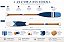 Kit 2 Remos Decorativos Ponta Branca e Azul 130 cm Decoração Náutica Praia - Imagem 2