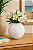 Vaso Decorativo Aura Branco 16x17 em Cerâmica - Imagem 1