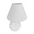 Abajur Branco Concha 55x36 em Cerâmica com Cúpula - Imagem 4