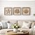 Kit com 3 Quadros Coral, Estrela e Concha 45x45 em Madeira - Imagem 1