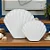 Kit 2 Vasos Concha Shell Brancos em Cerâmica - Imagem 3