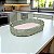 Bandeja Verde Oval em Palha com Base em Madeira 35 cm - Imagem 1