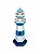 Farol Decorativo Azul e Branco em Madeira Decoração Náutica Praia - Imagem 6