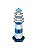 Farol Decorativo Azul e Branco em Madeira Decoração Náutica Praia - Imagem 4