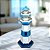 Farol Decorativo Azul e Branco em Madeira Decoração Náutica Praia - Imagem 2