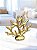 Enfeite Decorativo Coral Dourado em Cerâmica 18,5x20x5,5 Decoração náutica - Imagem 1