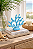 Enfeite Decorativo Coral Azul Claro em Cerâmica 18,5x20x5,5 Decoração náutica - Imagem 1