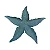 Enfeite Estrela do Mar Azul Claro em Cerâmica 28x29x4 - Imagem 2