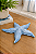 Enfeite Estrela do Mar Azul Claro em Cerâmica 20x19x3 - Imagem 1